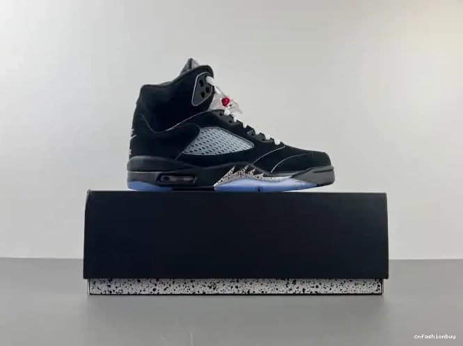 Reimagined HF3975-001 Metallic Jordan Air 5 Black 0427